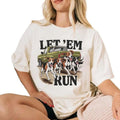 Gun Dog Let 'Em Run T-shirt Hunting Dog Blue Hunting Truck Unisex Hoodie Sweatshirt Cotton Top | ZylaModa.com