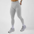 Gymreapers Legacy Seamless Knit Plain Leggings - Pearl, Women's Bottoms T-Shirts, Hoodie, Sweatshirt | ZylaModa.com