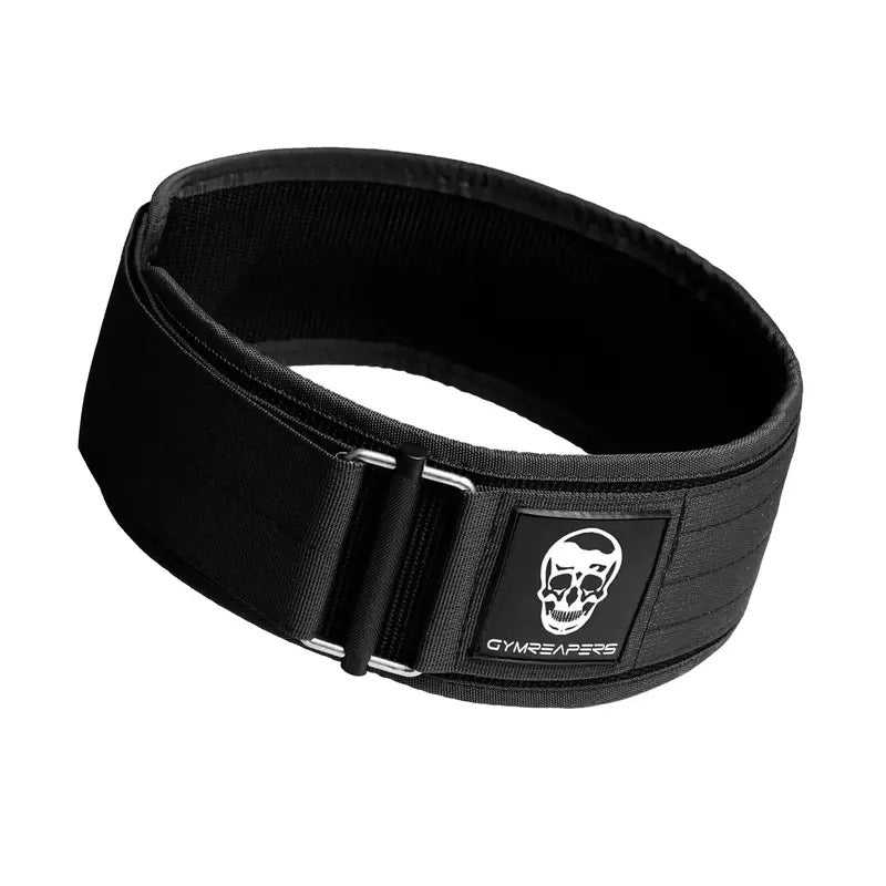 Gymreapers Quick Locking Weightlifting Belt for Bodybuilding, Powerlifting, Cross Training - 4 Inch Neoprene with Metal...