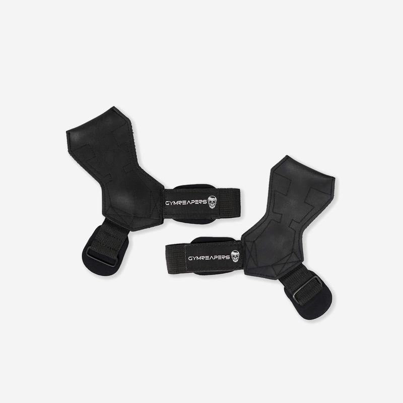 Gymreapers Weight Lifting Grips (Pair) for Heavy Deadlifts, Rows with Neoprene Padded Wrist Wraps Support and Strong...