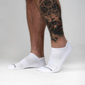 Gymreapers White Ankle Socks - Breathable Mesh, Cushioned Heel and Toe, 360 Ribbed Arch Support - Summer Plain Socks for...