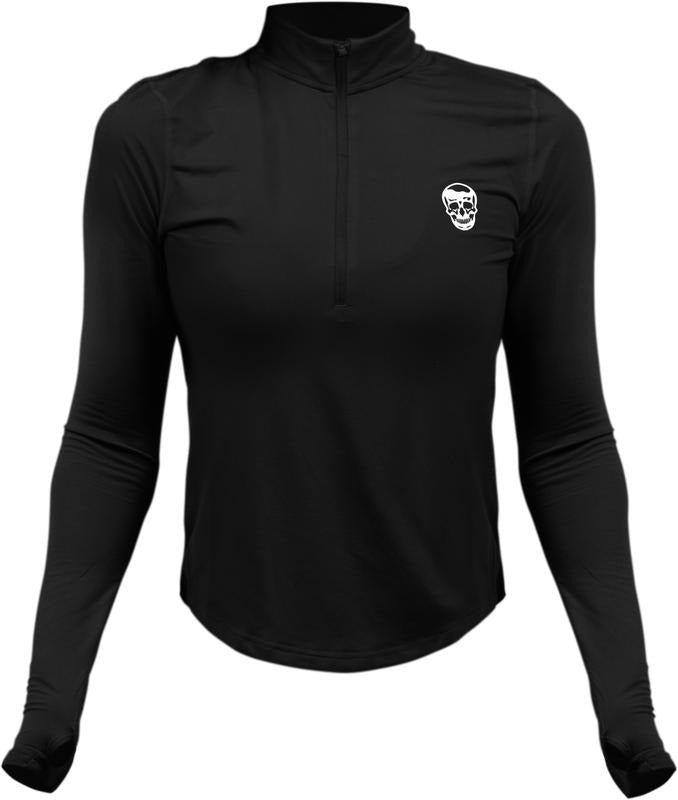 Gymreapers Women's Moisture-Wicking All-Day Comfort Quarter Zip Shirt with Reflective Logo Hoodie, Sweatshirt | ZylaModa.com