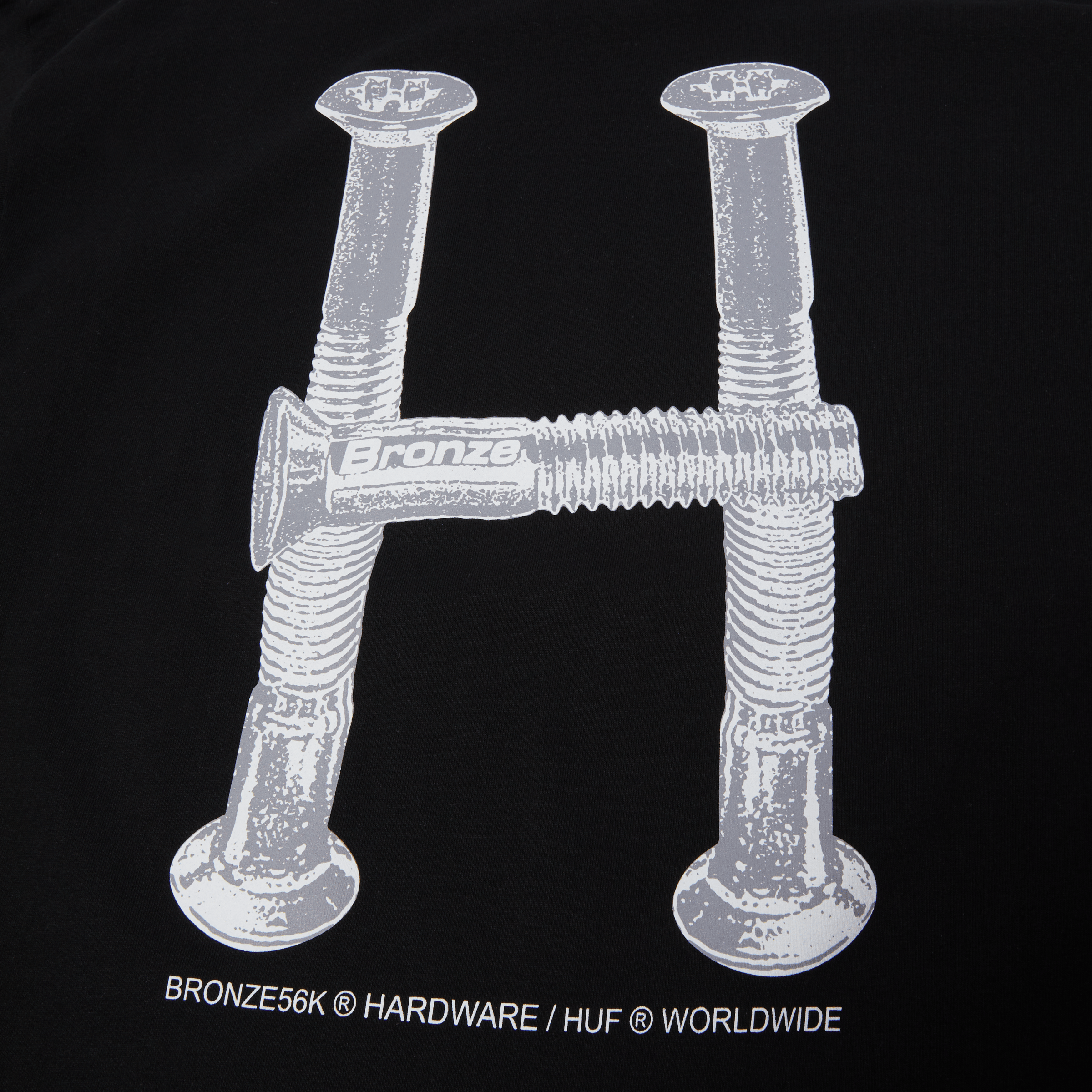 HUF x Bronze56K H Bolts Triple Triangle T-Shirt Hoodie, Sweatshirt | ZylaModa.com (Image 3)