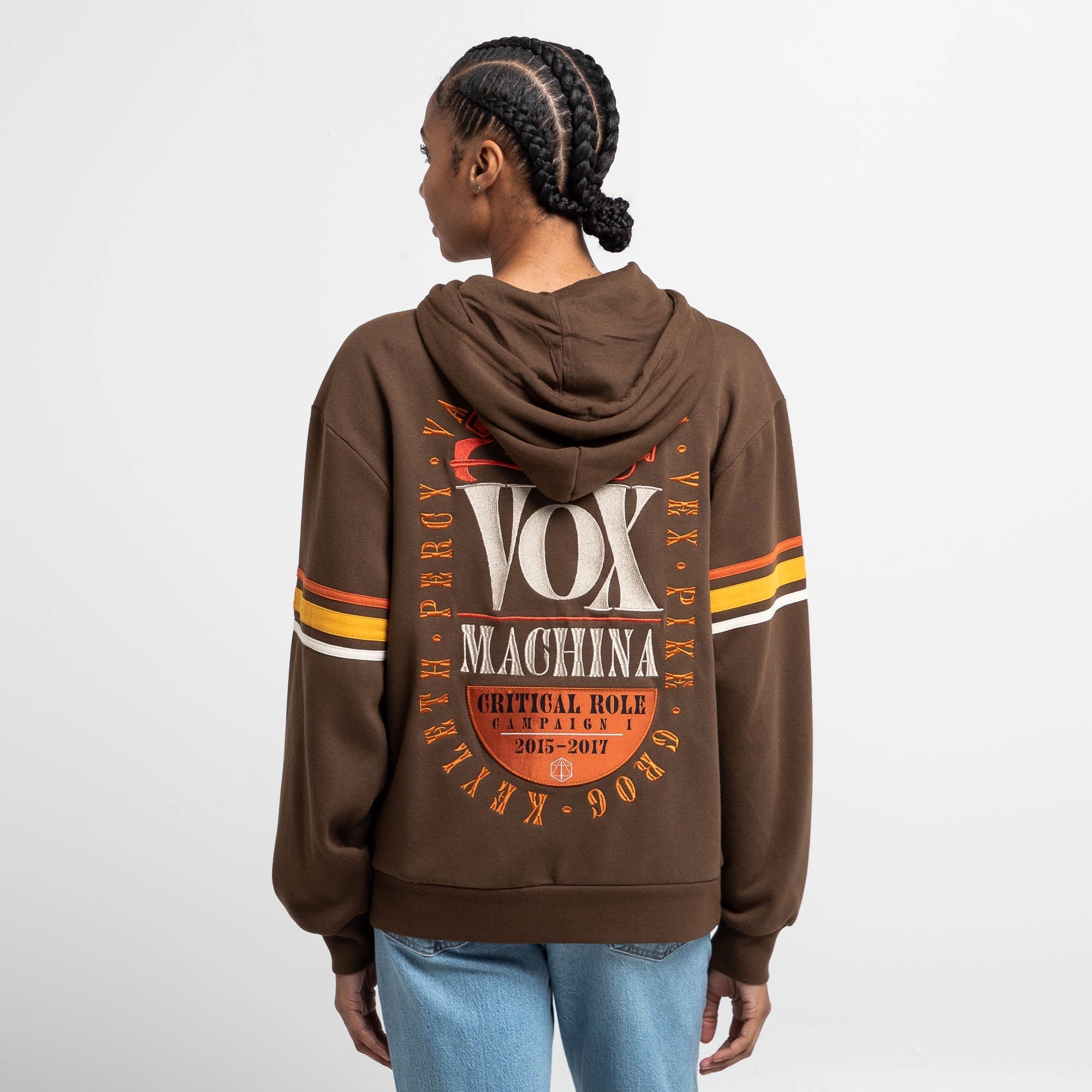 Vox Machina Retro Striped Zip-Up Hoodie T-Shirts, Sweatshirt | ZylaModa.com (Image 4)