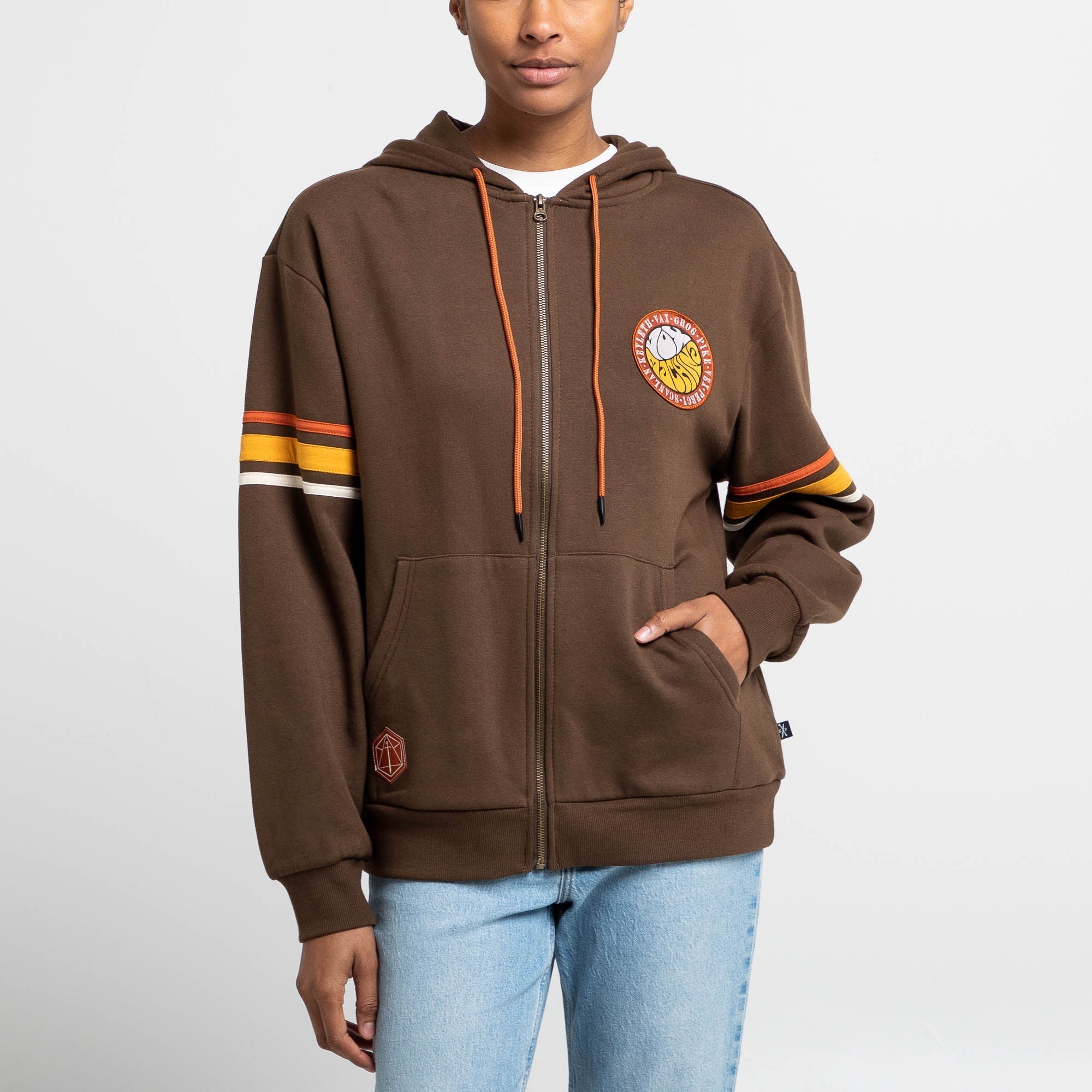Vox Machina Retro Striped Zip-Up Hoodie T-Shirts, Sweatshirt | ZylaModa.com (Image 3)