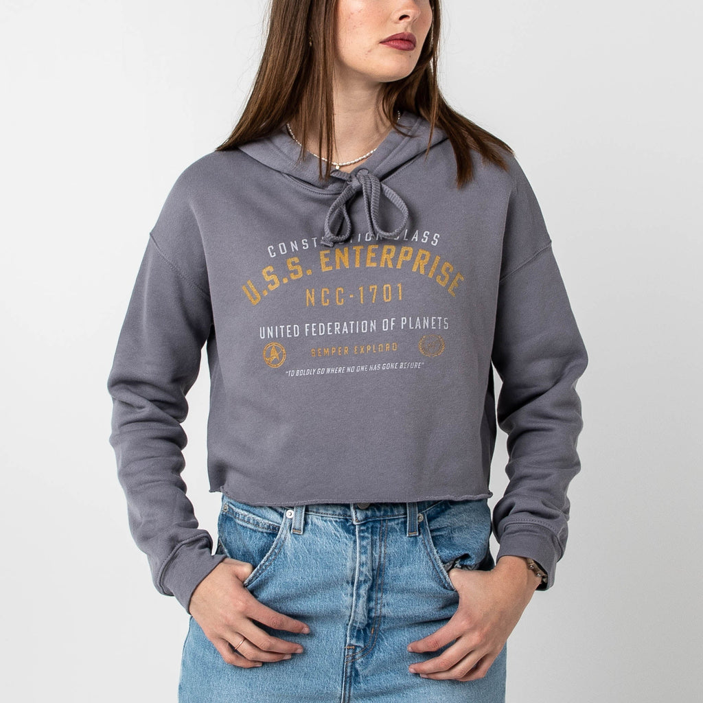 USS Enterprise Cropped hoodie T-Shirts, Sweatshirt | ZylaModa.com (Image 4)