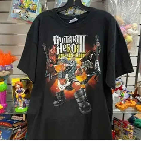 HOLD - Mens Hanes Guitar Hero III T-Shirt Menswear Top Hoodie, Sweatshirt | ZylaModa.com