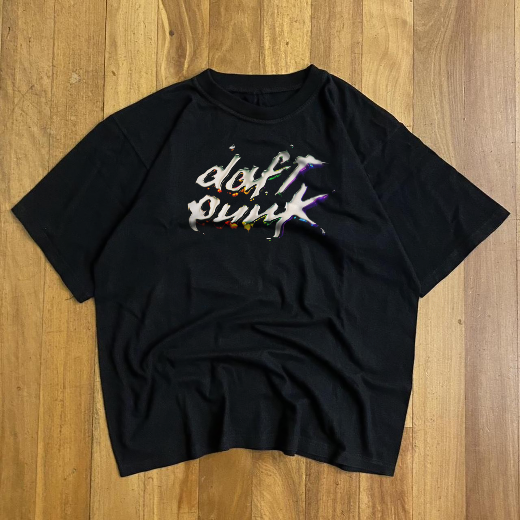 VINTAGE DAFT PUNK 2001 'DISCOVERY' MERCH BLACK T-SHIRT Hoodie, Sweatshirt | ZylaModa.com (Image 1)