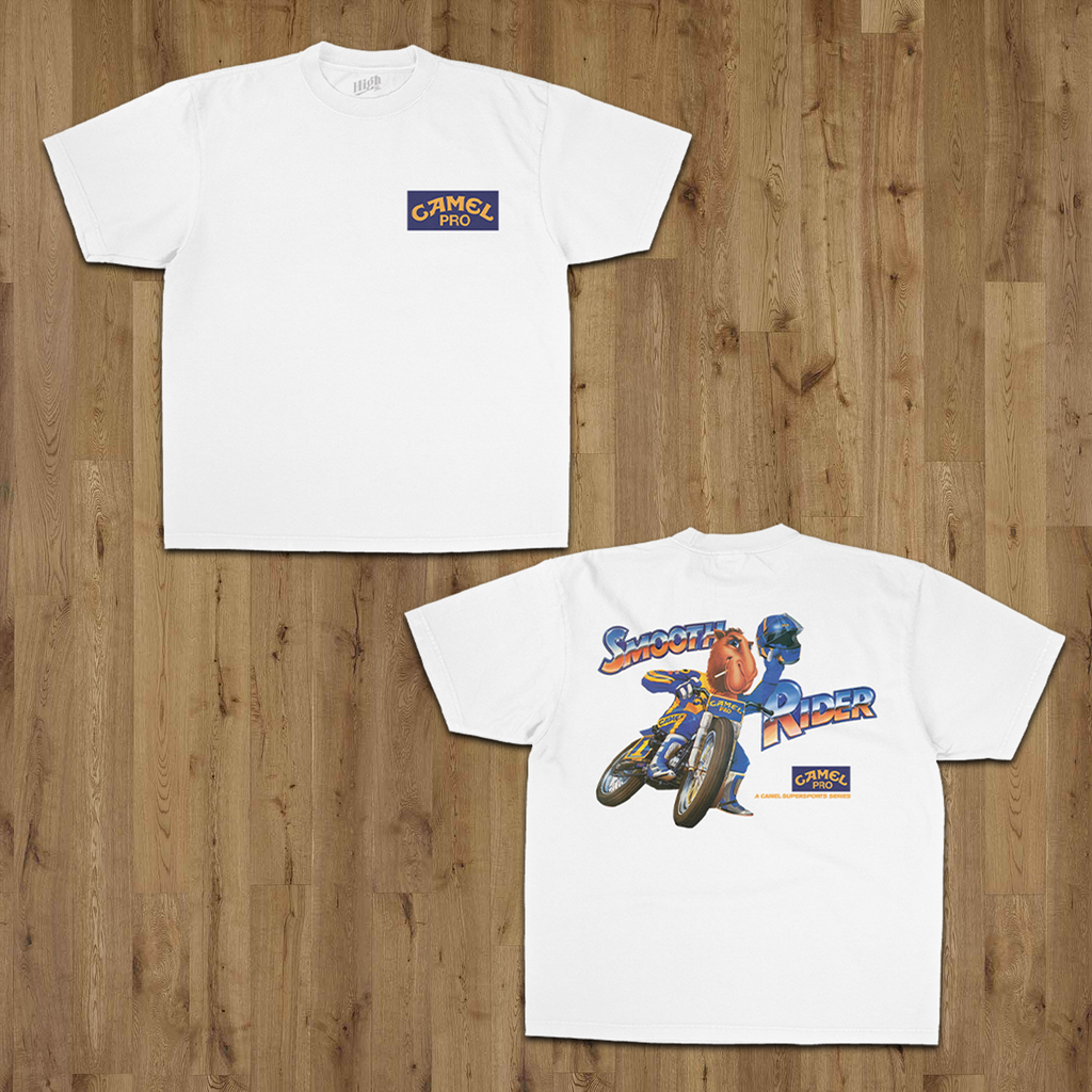 JOE CAMEL MOTO HEAVY WEIGHT WHITE T-SHIRT Hoodie, Sweatshirt | ZylaModa.com (Image 1)