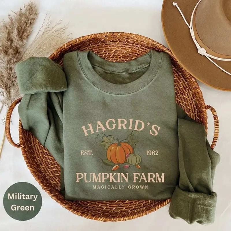Hagrid's Pumpkin Farm Sweatshirt, Thanksgiving 2024, Fall Sweatshirt, Halloween Sweatshirt, Pumpkin Sweatshirt, Fall...