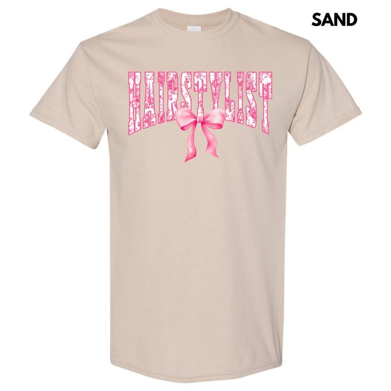 Hair Stylist Pink Floral Gildan Short Sleeve T-Shirt 'NLB' Hoodie, Sweatshirt | ZylaModa.com