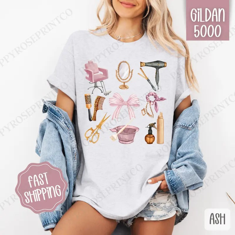 Hair Stylist Shirt Gildan, Hairdresser Tee, Funny Women's Tshirt Plus Sizes Hoodie, Sweatshirt | ZylaModa.com