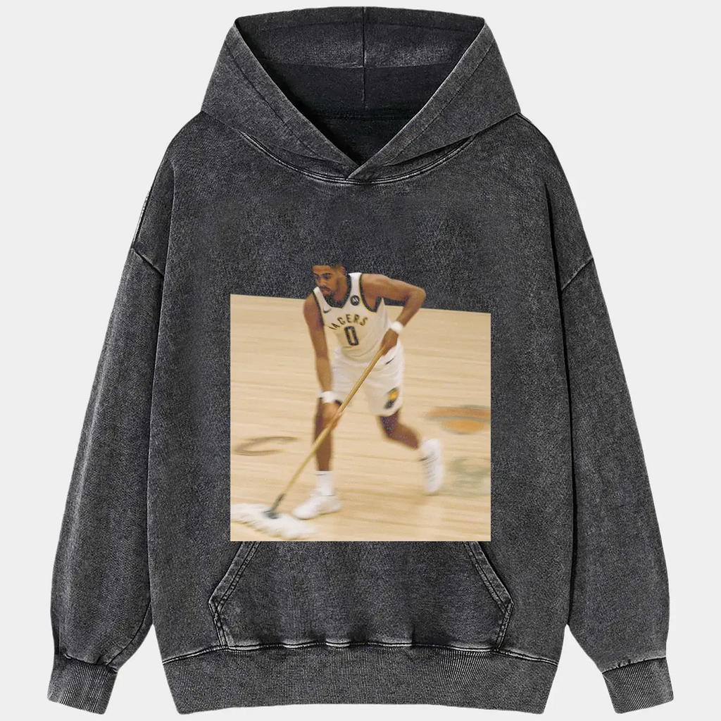 Haliburton Washed Tee Hoodie, Sweatshirt | ZylaModa.com (Image 2)