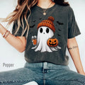 Halloween Ghost Comfort Colors Shirt, Cute Ghost Shirt, Womens Halloween Shirt, Cute Fall Shirt, Spooky Season Shirt,...