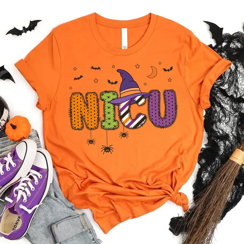 Halloween NICU Nurse T-shirt, Halloween Nurse Shirt, Nurse Fall Tee, NICU Halloween Tshirt, Gift for Nurse Hoodie, Sweatshirt