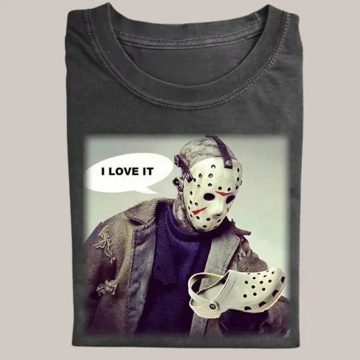 Halloween Vintage Tees, Jason I Love It T-Shirt, Horror Movie Shirt, Unisex Funny Halloween Shirt Menswear Womenswear...