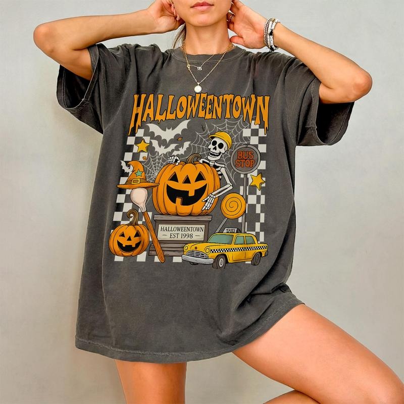 Halloweentown Est 1998 Shirt, Halloweentown University T-shirt, Halloween Comfort Colors Shirt, Skeleton Pumpkin Tee,...