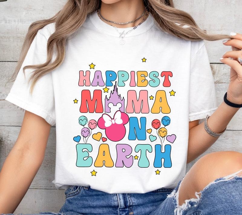 Happiest Mama On Earth Tshirt Sweatshirt, Minnnnie Mom Tee, Best Mom Ever Shirt, Mother's Day Gift, Family Vacation Shirt...