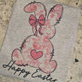 Happy Easter Floral Bunny Graphic Tee or Sweatshirt Hoodie | ZylaModa.com