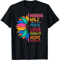 Harris Walz Peace Love Equality Hope Diversity T-Shirt made in usa Hoodie, Sweatshirt | ZylaModa.com
