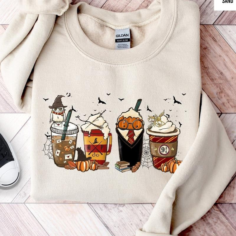 Harry Fall Coffee Crewneck Sweatshirt, Hoodie, T-shirt | ZylaModa.com