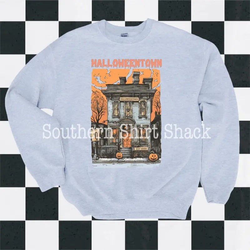 Haunted Halloween Town Sweatshirt T-Shirts, Hoodie | ZylaModa.com