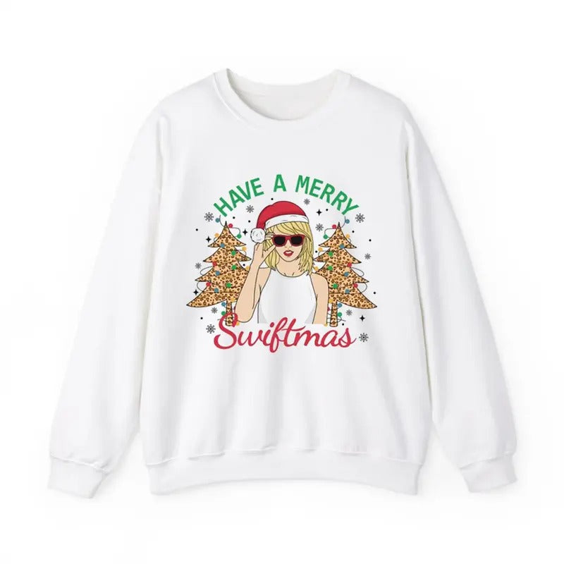 Have A Merry Swiftmas Sweatshirt Cozy Funny Xmas Sweatshirt T-Shirts, Hoodie | ZylaModa.com