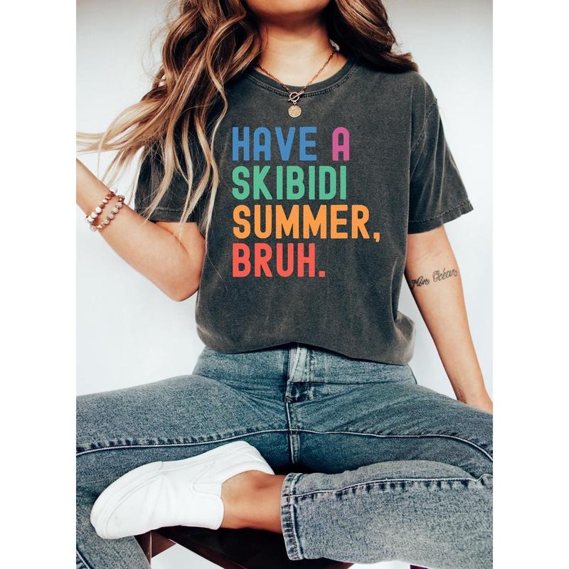 Have A Skibidi Summer Bruh Funny Teacher Last Day Of School T-Shirt, Summer Vibes Skibidi Bruh Funny Teacher Day School...