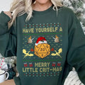 Have Yourself a Merry Little Critmas DnD Shirt, D&D Ugly Christmas Sweater Gift, Dungeon Master Christmas Sweatshirt, Dnd...
