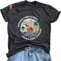 Hawaiian Shirts for Women Beach T-Shirt Tropical Graphic Tees Summer Vacation Happiness Comes in Waves Short Sleeve Tops...