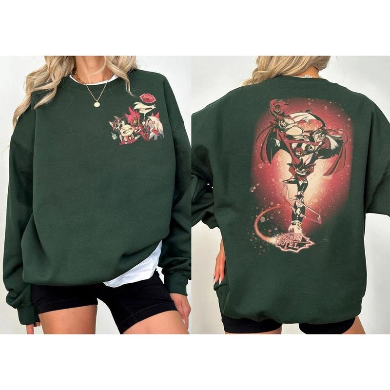 Hazbin Hotel Alastor 2 Sides Shirt, Hazbin Hotel Lucifer Character Sweatshirt, Hazbin Hotel Vivziepop Hoodie | ZylaModa.com