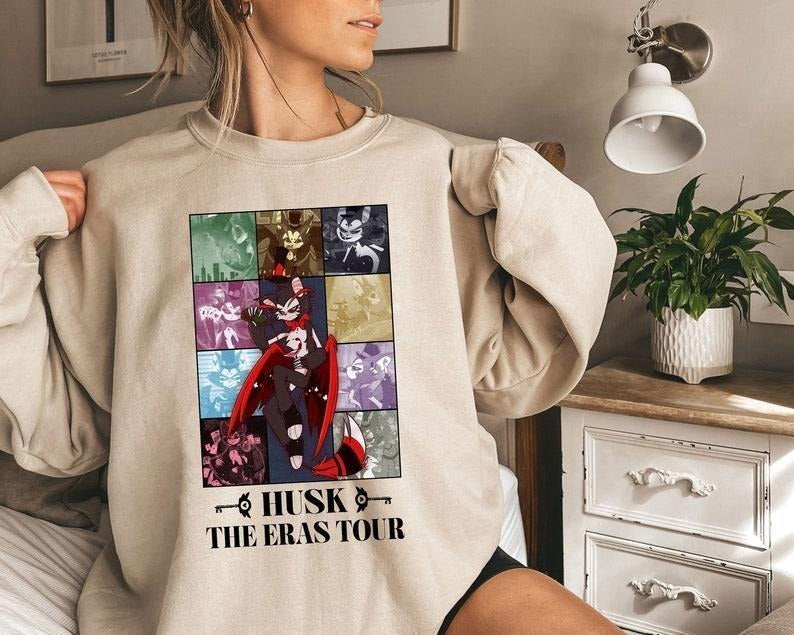 Hazbin Hotel Husk Eras TourHazbin Hotel Characters Sweatshirt T-Shirts, Hoodie | ZylaModa.com