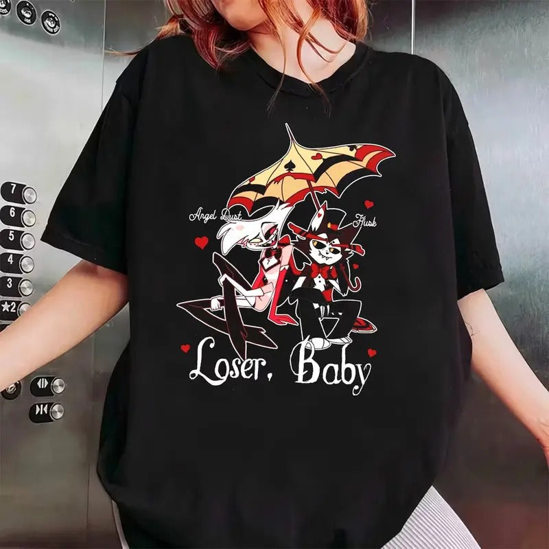 Hazbin Hotel Shirt, Loser Baby Shirt, Angel Dust & Husk Shirt, Angel Dust Hazbin Hotel, Husk Hazbin Hotel Shirt, Gift for...