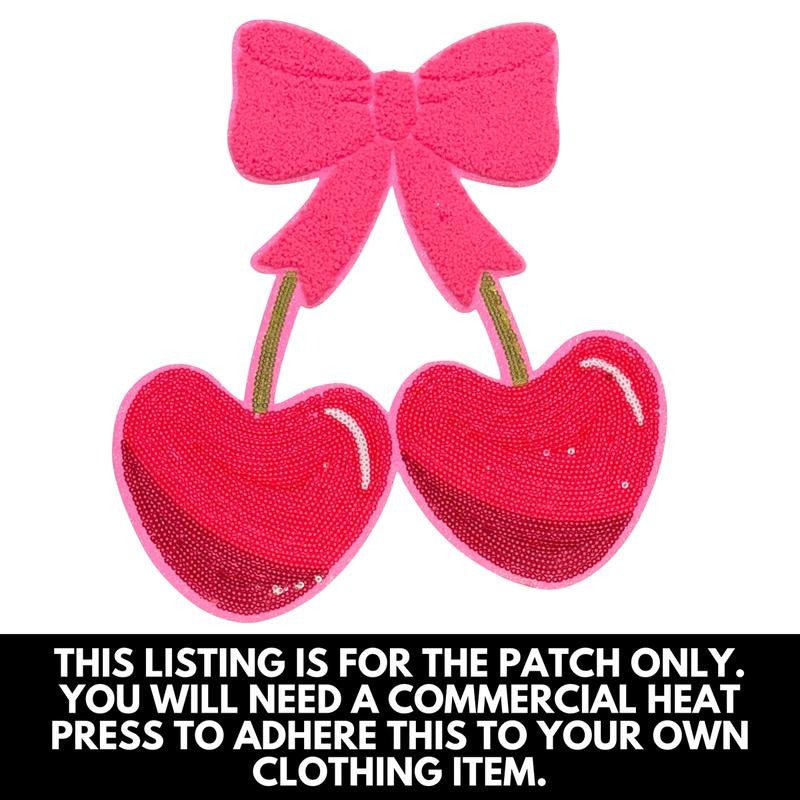 Heart Cherries Sequin Patch - PATCH ONLY T-Shirts, Hoodie, Sweatshirt | ZylaModa.com