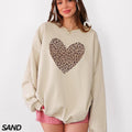Heart Valentine Sweatshirt, Leopard Heart Sweatshirt, Leopard Print Sweatshirt, Animal Print, Cute Valentine Day Shirt...