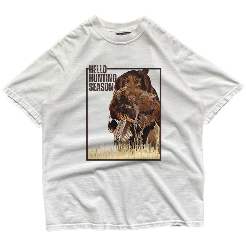 Hello Hunting Season Dog Mallard Duck Unisex Sweatshirt T-shirt, Hoodie, for Husband, Wife, Nature Animal Lover Cotton...