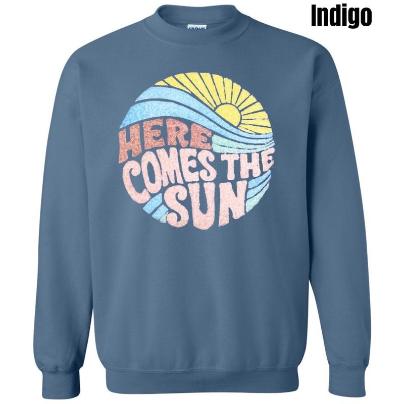 Here Comes The Sun Fluffy Patch Sweatshirt T-Shirts, Hoodie | ZylaModa.com