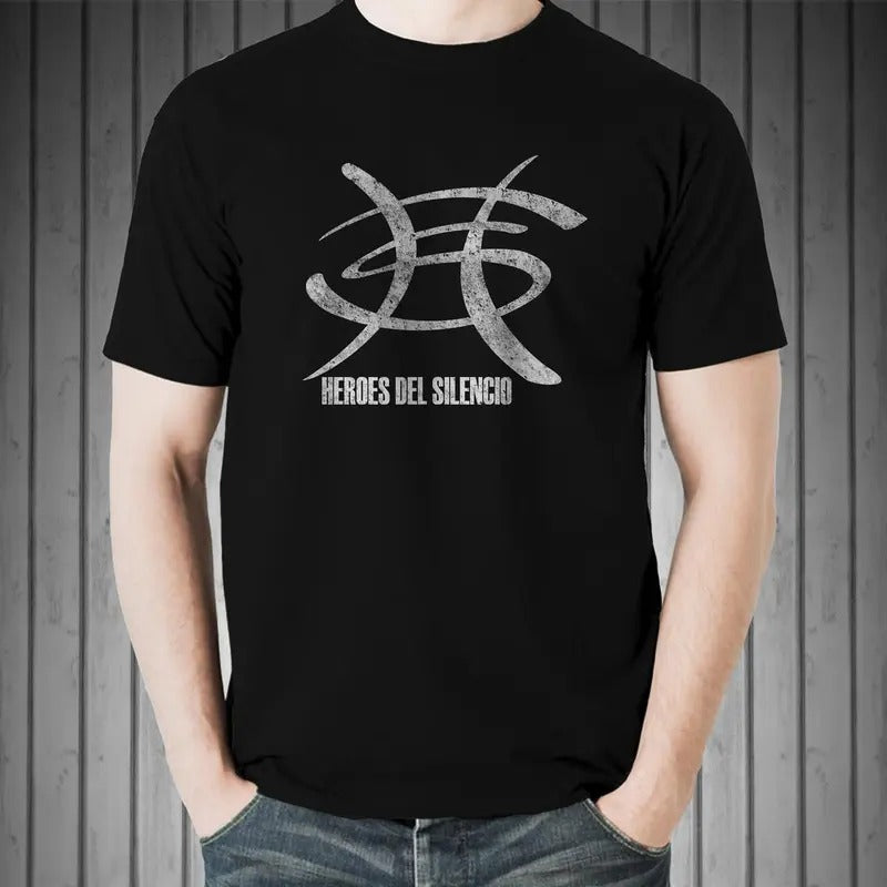 Heroes Del Silencio Bunbury Distressed Logo C T-Shirt Casual Classic Hoodie, Sweatshirt | ZylaModa.com