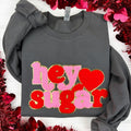 Hey Sugar Chenille Patch Sweatshirt -- CHARCOAL T-Shirts, Hoodie | ZylaModa.com
