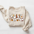 Highland Cow Halloween Sweatshirt, Ghost Cows Sweatshirt, Western Halloween Shirt, Halloween Animals, Ghost Shirt, Spooky...