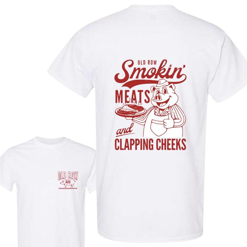 Old Row The Smokin' Meats Graphic 2 Sides Tshirt, Hoodie For Men, For Women Sweatshirt Funny Gift For Her/Him Classic...