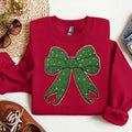 Holiday Bow Chenille Patch ONLY - This is NOT a T Shirt Hoodie, Sweatshirt | ZylaModa.com