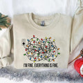 I'm Fine Everything Is Fine Tshirt/Sweatshirt/Hoodie, Retro Crewneck, Gift For MyFriends, Cotton, Menswear Top | ZylaModa.com