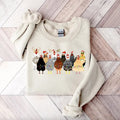 Vintage Сute Christmas Chickens Shirt/Sweatshirt/Hoodie, Retro Crewneck, Gift For Xmas, Cotton, Womenswear Tops