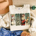 Retro Christmas Santa Claus Shirt/Sweatshirt/Hoodie, Retro Crewneck, Gift For Xmas, Cotton, Womenswear Tops | ZylaModa.com