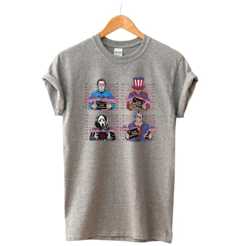 Horror 4th of July Shirt, Fourth of July Sweatshirt, Horror Movie T-Shirt, Ghostface Shirts, Horror Hoodie | ZylaModa.com