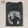Horror Character Vintage Graphic Tee, Ghost Face Hi T-Shirt, Movie Shirt, Unisex Meme Cringe Funny Dumb Shirt, Menswear...