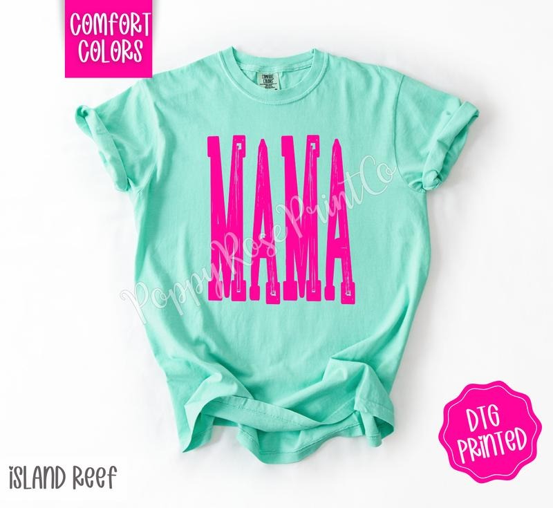 Hot Pink Mama Comfort Colors Shirt, Cute Mom Tshirt, Trendy Oversized Tee, Gift for Her Hoodie, Sweatshirt | ZylaModa.com