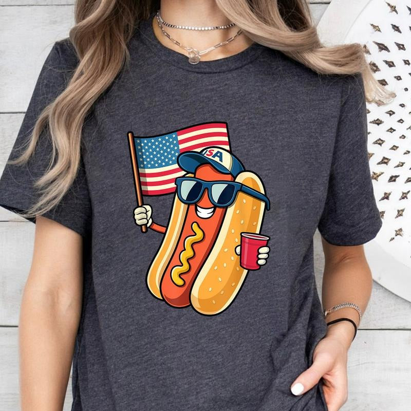Hotdog 4th of July Shirt, You Look Like The 4th of July Shirt, Funny 4th of July Shirt, 4th Of July Party Matching Family...
