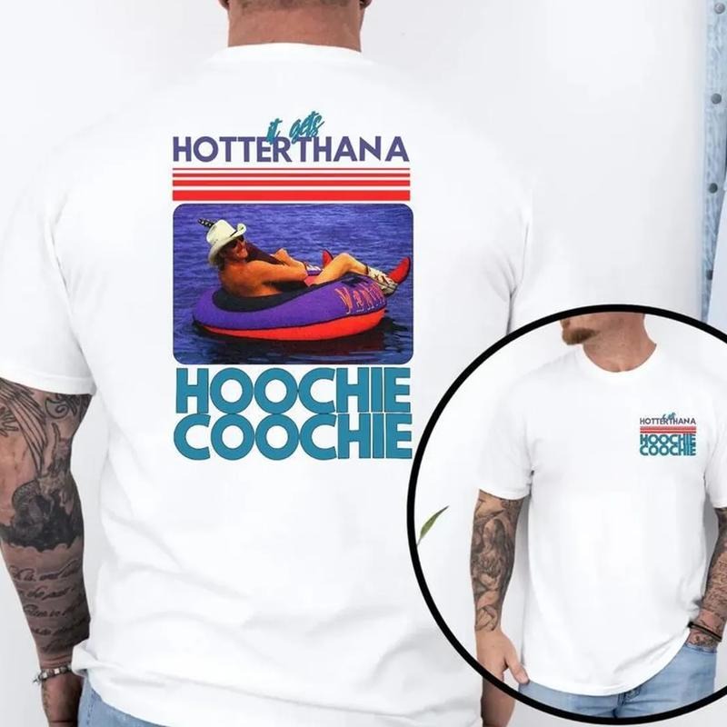Hotter Than A Hoochie Coochie T-shirt, Meme Summer Vacation Streetwear Unisex Styles Gift Hoodie, Sweatshirt | ZylaModa.com